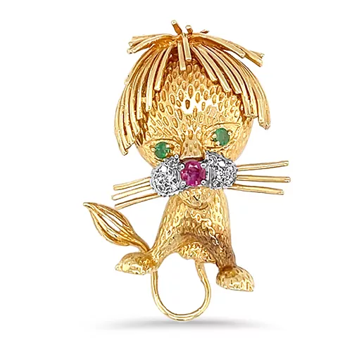 Gold cat pin deals