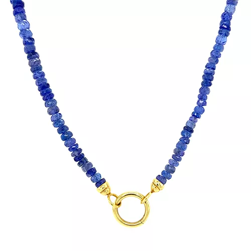 Tanzanite Beaded Necklace