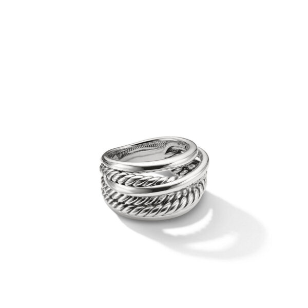 Crossover Ring in Sterling Silver, 14.7mm