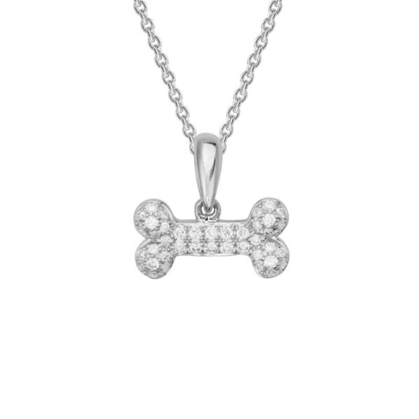 Diamond Dog Bone Pendant