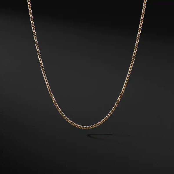 Box Chain Necklace in 18K Yellow Gold, 2.7mm