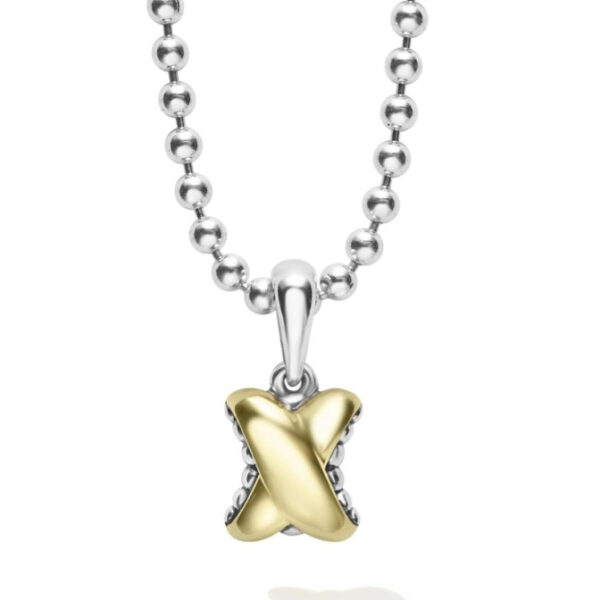 Lagos Embrace Collection Two-Tone "X" Pendant