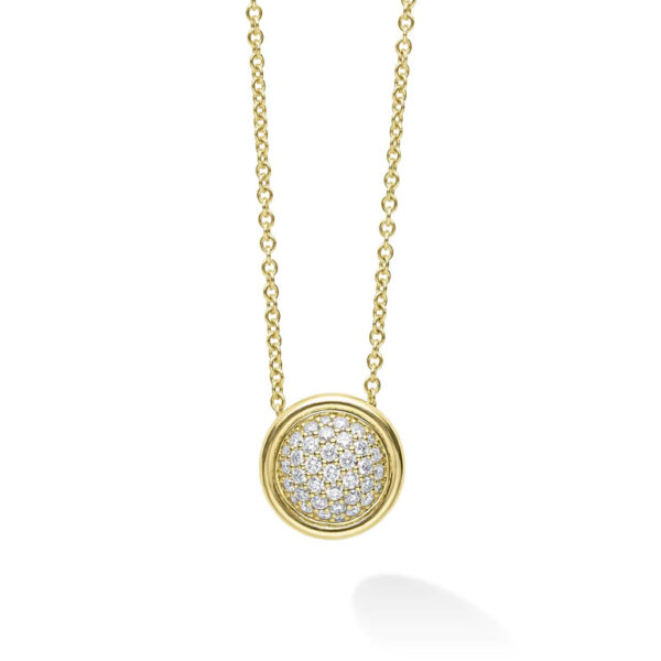 Lagos Meridian 18kt Gold Diamond Circle Pendant