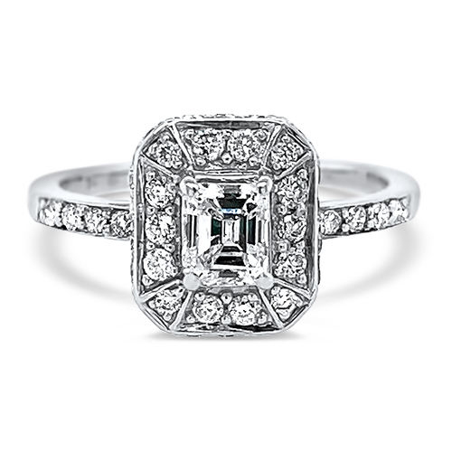 Estate Diamond Diamond Halo Ring Underwoods Jewelers
