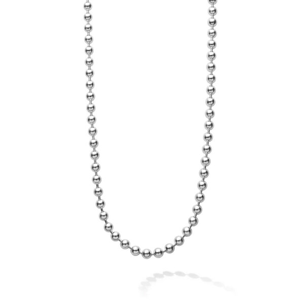 Lagos Signature Caviar Beaded Chain, 16-18"