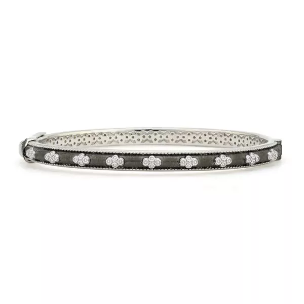 Jude Frances Silver Delicate Provence Beaded Quad Cuff