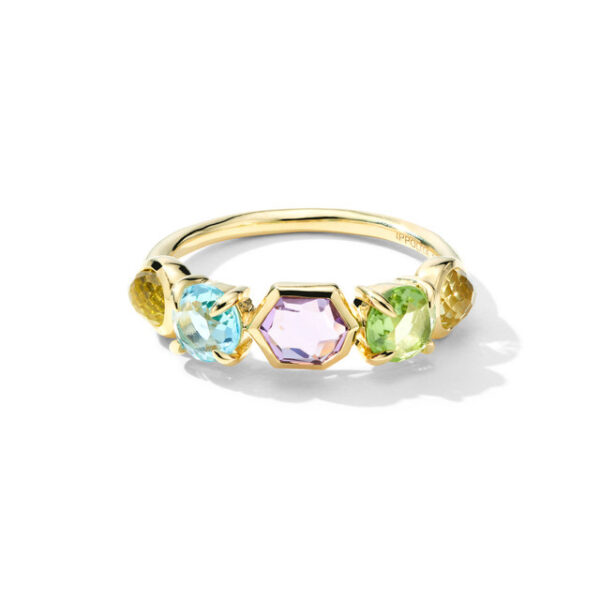 Gelato 5-Stone Alpine Band Ring in 18K Gold