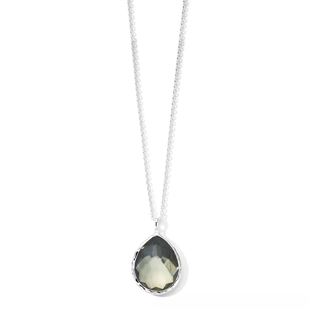 Large crystal on sale pendant necklace