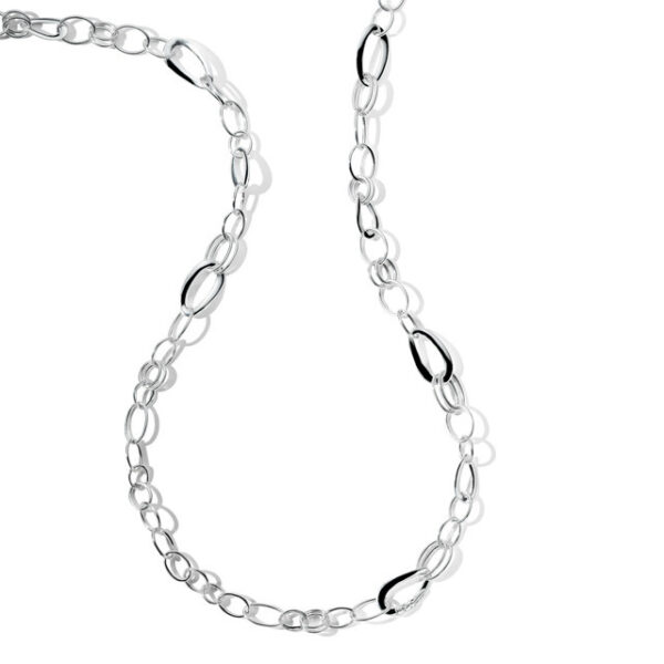 Long Cherish Link Necklace in Sterling Silver