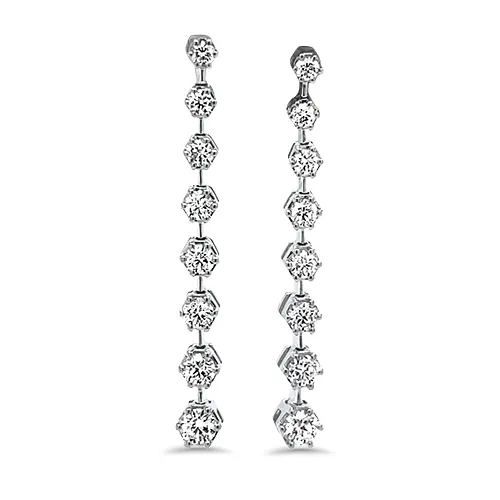 .71ctw Graduated Diamond Drop Earrings Underwoods Jewelers