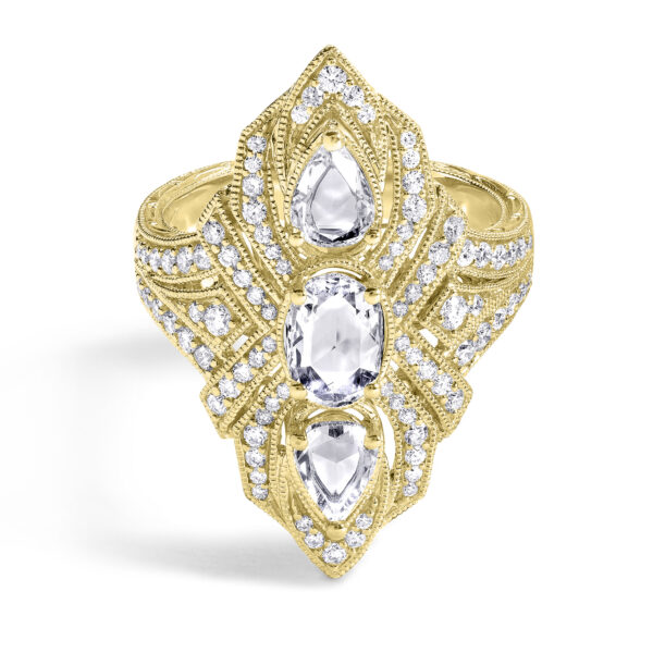 Rose Cut Diamond Vintage Inspired Ring