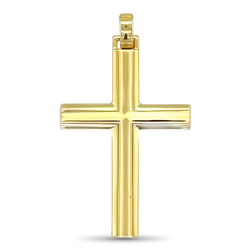 Large Beveled Cross Pendant