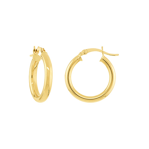 14kt Yellow Gold 20mm Hoop Earrings - Underwoods Jewelers