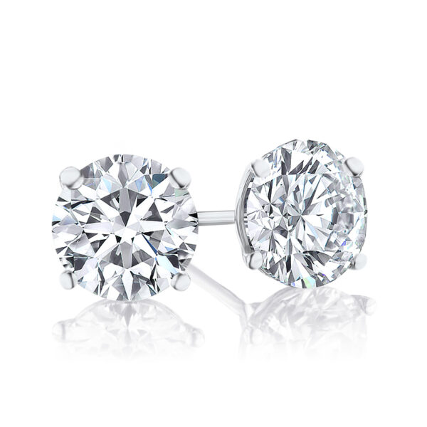 3.05ctw Ideal Cut Diamond Studs