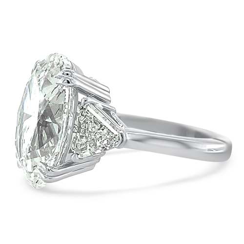 Underwood's Designs 9.46CT Oval Diamond 3-Stone Ring, side view (130024953)