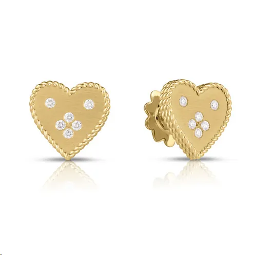 Diamond Venetian Princess Heart Earrings