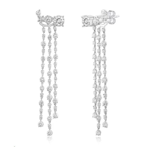 White Gold Diamond Drop Earrings