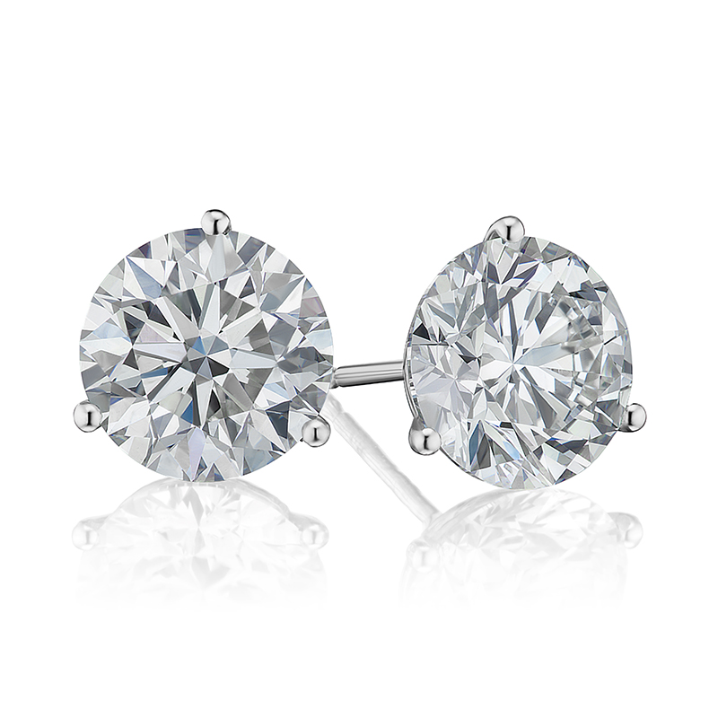 2.40ctw Ideal Cut Diamond Studs - Underwoods Jewelers