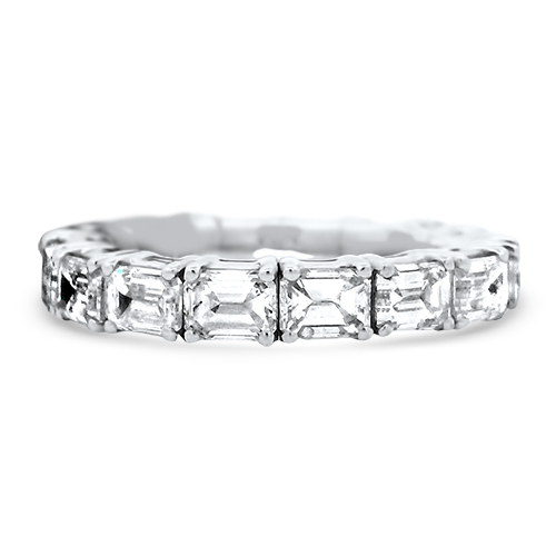 4.90ctw Stretch Emerald Cut Diamond Eternity Band