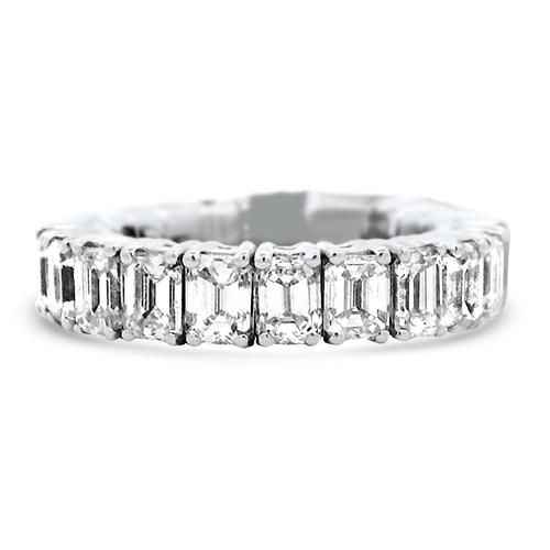 6.67ctw Stretch Emerald Cut Diamond Eternity Band