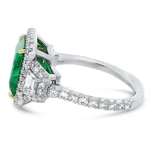 Platinum emerald rings sales
