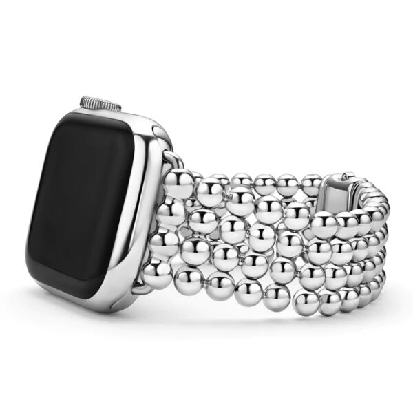 Stainless Steel Infinite Caviar Beaded Watch Bracelet