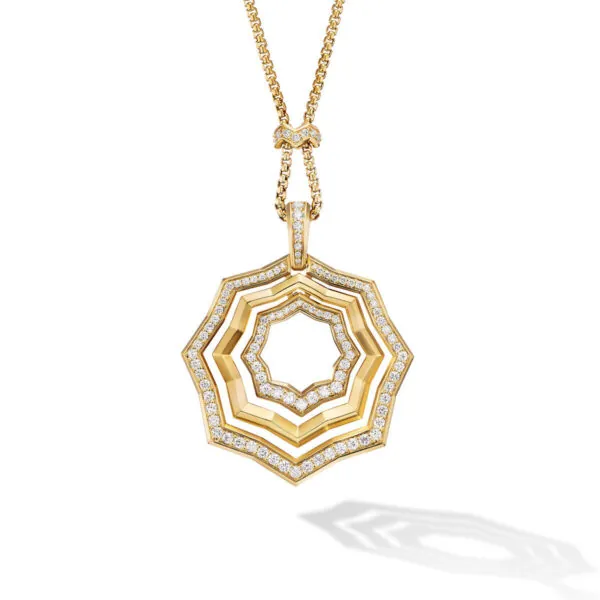 Stax Zig Zag Pendant Necklace in 18K Yellow Gold with