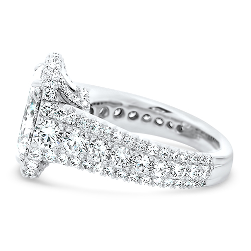 5.09ct Radiant Cut Diamond Halo Engagement Ring - Underwoods Jewelers