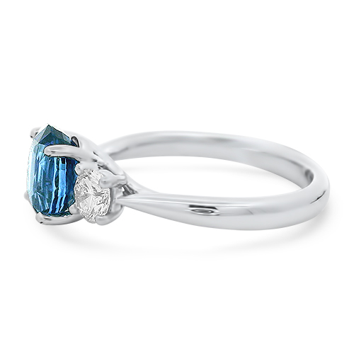 Sapphire & Diamond Three-Stone Ring - Underwoods Jewelers