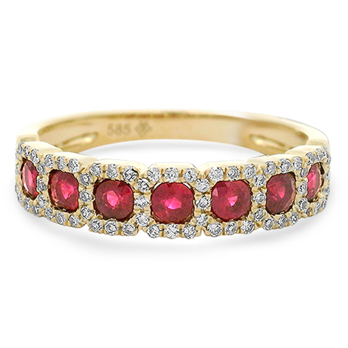 Ruby and Diamond Band Ring