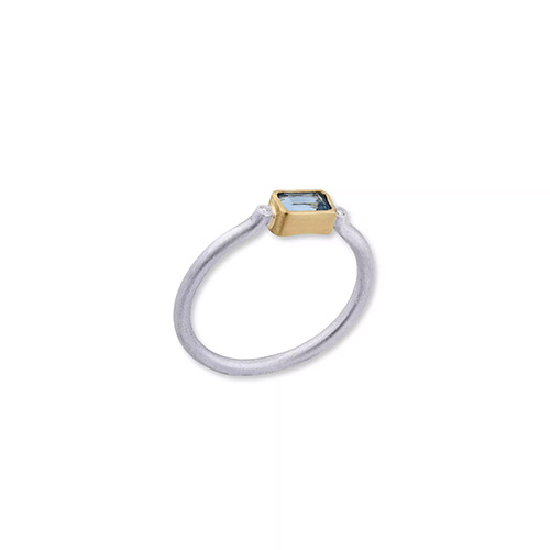 Jaipur Blue Topaz & Diamond Ring
