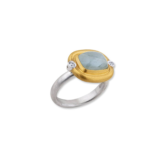 Lika Behar Sky Aquamarine & Diamond Ring