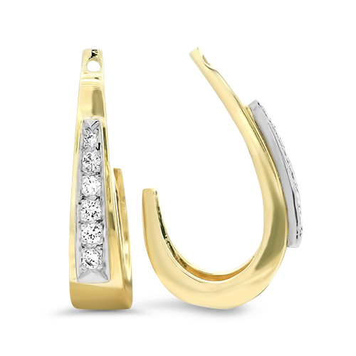 Diamond J Hoop Earring Jackets - Underwoods Jewelers