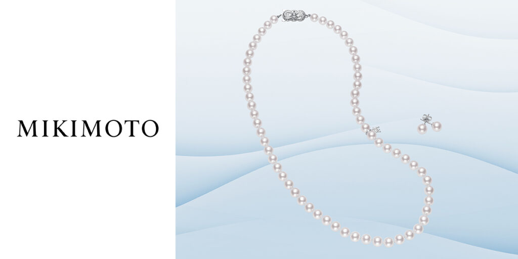Mikimoto Pearl Necklace and Stud Earrings