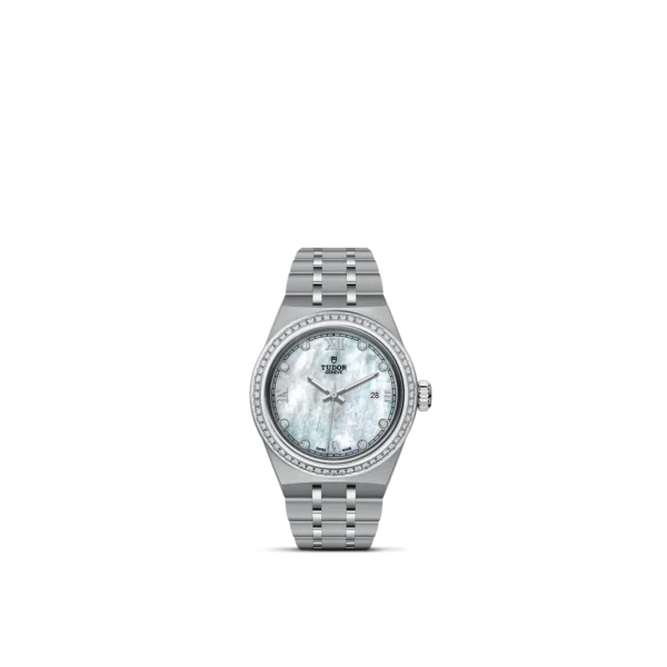 TUDOR Royal 28mm steel case with polished and satin finish - M28320-0001 at Underwood Jewelers