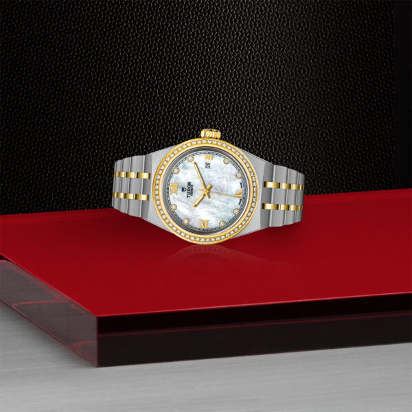 TUDOR Royal 28mm steel case with polished and satin finish - M28323-0001 at Underwood Jewelers