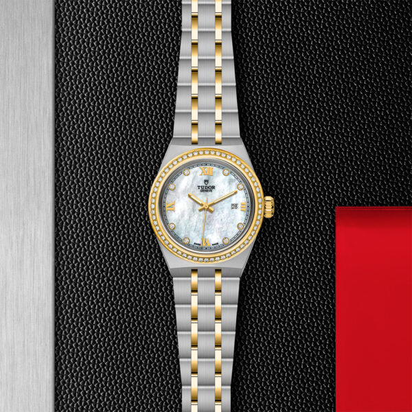 TUDOR Royal 28mm steel case with polished and satin finish - M28323-0001 at Underwood Jewelers