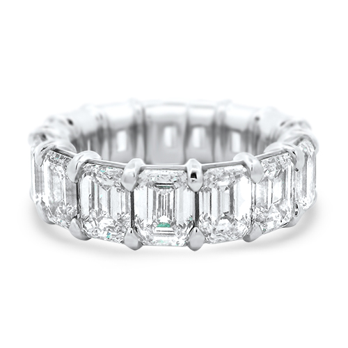 10.55ctw Emerald Cut Diamond Eternity Band