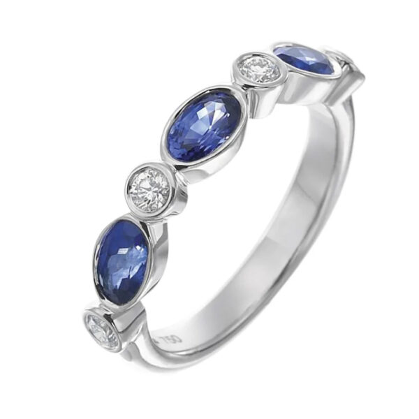 Marbella Sapphire & Diamond Band Ring