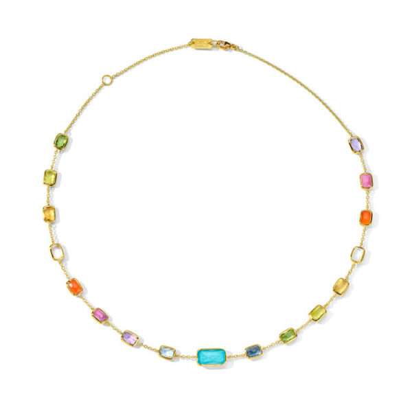Short Chain Necklace in Summer Rainbow