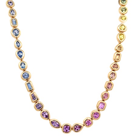 Riviera Multi Color Sapphire Necklace