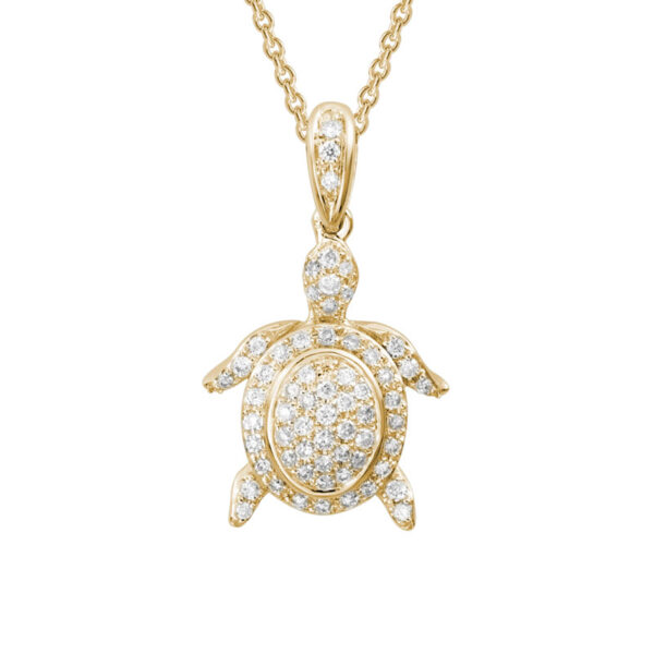 Diamond Turtle Pendant
