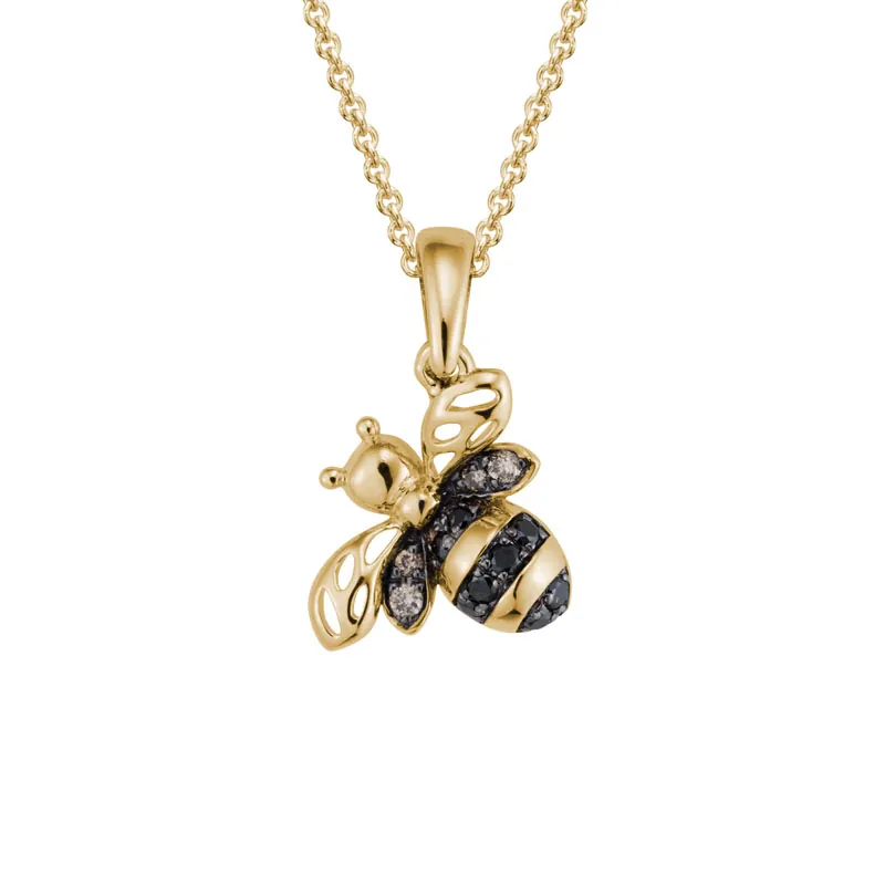 Black Diamond Bee Pendant - Underwoods Jewelers