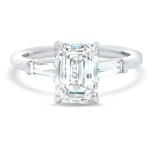 Underwood's Designs 2.00ct Emerald Cut Diamond Ring, front view (130025737)