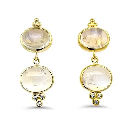 Moonstone cabochon earrings 2025