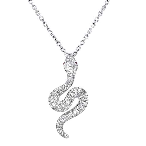 Estate Diamond Snake Pendant