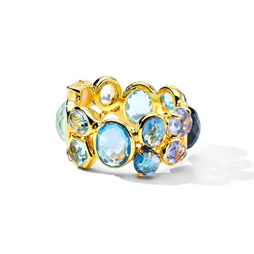 18K Gold Cluster Band Ring in Mare