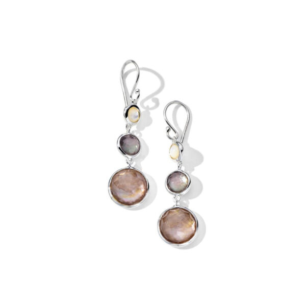3 Stone Drop Earrings in Sabbia