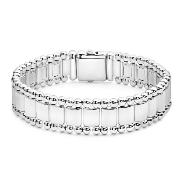 Sterlign Silver Anthem Link Bracelet, 16mm