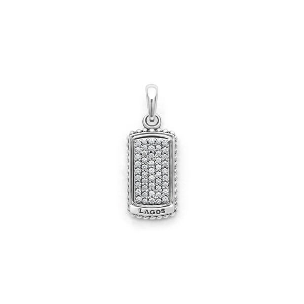 Sterling Silver Diamond Tag Amulet